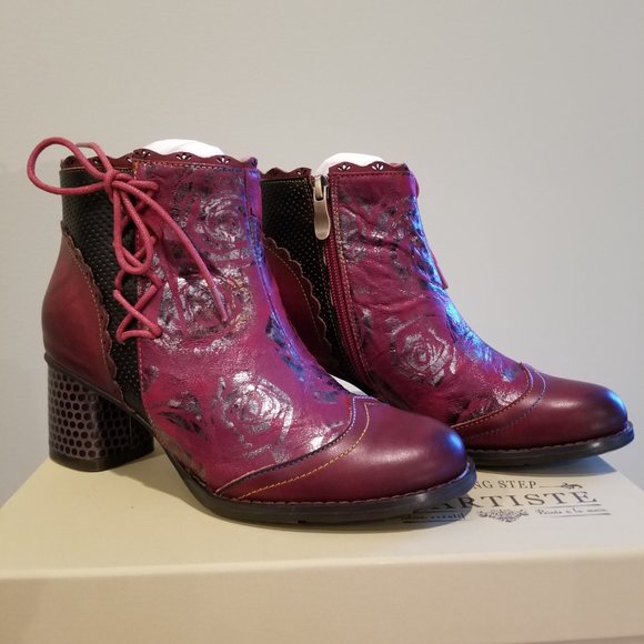 Spring Step L'ARTISTE LIZEIT bootie. Bordeaux Multi Size EU 35 US 5 - Picture 2 of 9